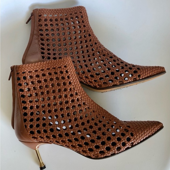 Gorgeous Souliers Martinez “Mahon” leather booties, size 38. - Picture 5 of 8